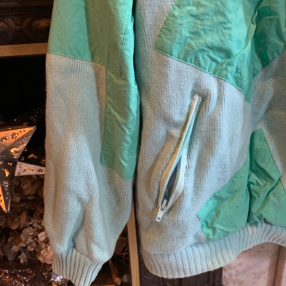 Vintage retro Head aqua 100% wool windbreaker S-L - Picture 4 of 6